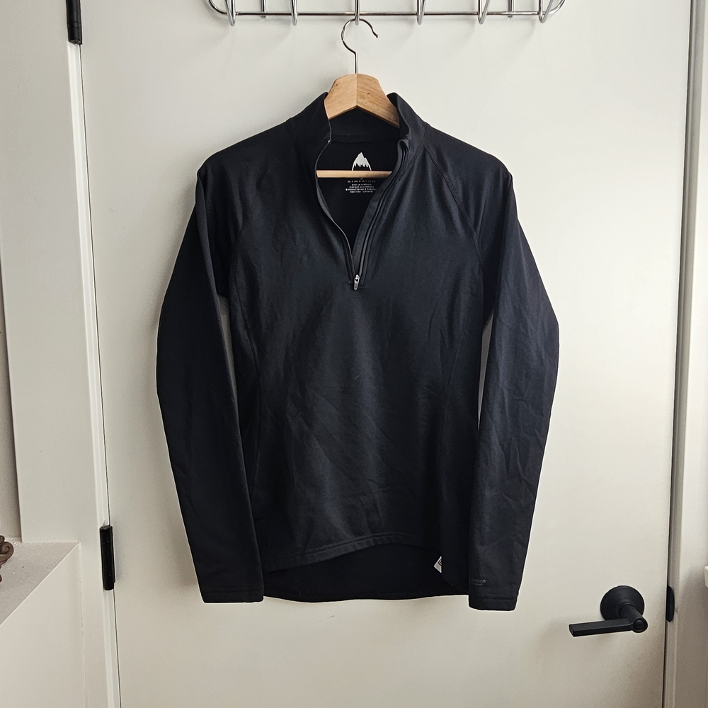 Burton Women's Black Athletic Quarter Zip-Up Sweater